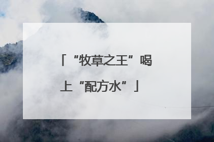 “牧草之王”喝上“配方水”
