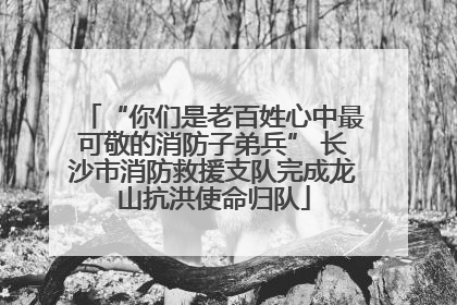 “你们是老百姓心中最可敬的消防子弟兵” 长沙市消防救援支队完成龙山抗洪使命归队