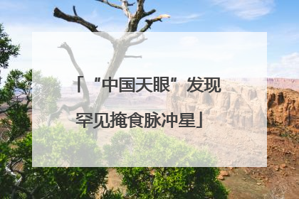 “中国天眼”发现罕见掩食脉冲星
