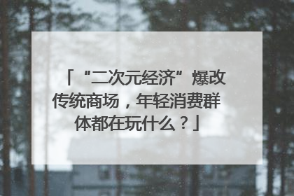 “二次元经济”爆改传统商场，年轻消费群体都在玩什么？