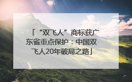 “双飞人”商标获广东省重点保护：中国双飞人20年破局之路