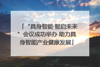 “具身智能·智启未来”会议成功举办 助力具身智能产业健康发展