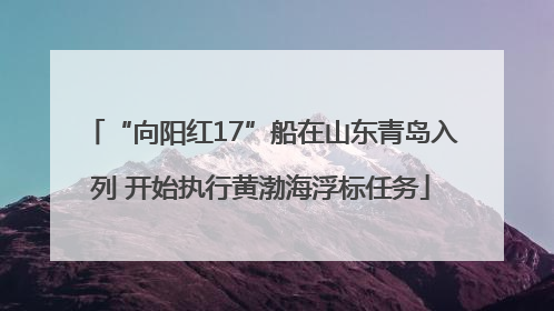 “向阳红17”船在山东青岛入列 开始执行黄渤海浮标任务