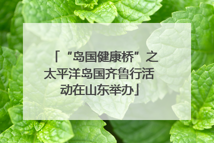 “岛国健康桥”之太平洋岛国齐鲁行活动在山东举办