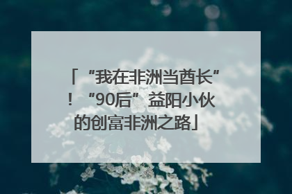 “我在非洲当酋长”！“90后”益阳小伙的创富非洲之路