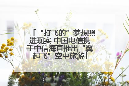 “打飞的”梦想照进现实 中国电信携手中信海直推出“翼起飞”空中旅游
