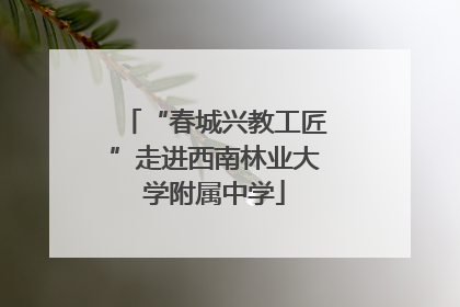 “春城兴教工匠”走进西南林业大学附属中学