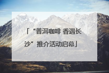“普洱咖啡 香遇长沙”推介活动启幕