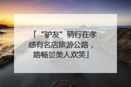 “驴友”骑行在孝感有名店旅游公路，路畅景美人欢笑