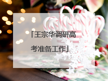 王宗华调研高考准备工作