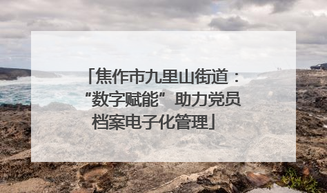 焦作市九里山街道：“数字赋能”助力党员档案电子化管理