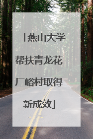 燕山大学帮扶青龙花厂峪村取得新成效