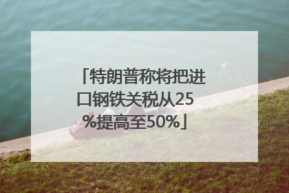特朗普称将把进口钢铁关税从25%提高至50%