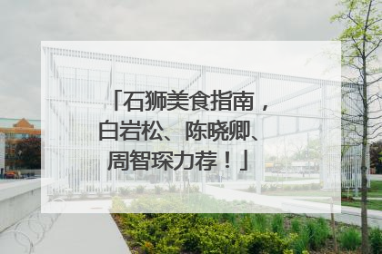 石狮美食指南，白岩松、陈晓卿、周智琛力荐！