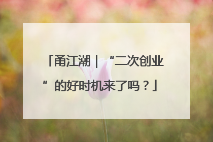 甬江潮｜“二次创业”的好时机来了吗？