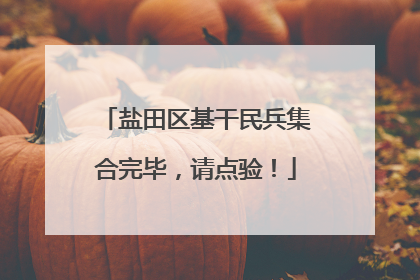 盐田区基干民兵集合完毕，请点验！