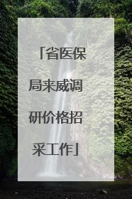 省医保局来威调研价格招采工作