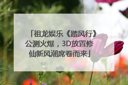祖龙娱乐《踏风行》公测火爆，3D放置修仙新风潮席卷而来