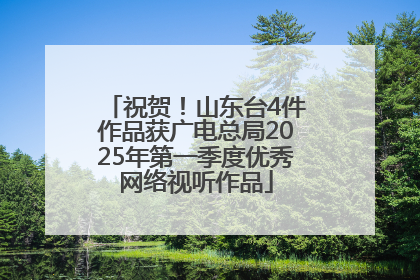 祝贺！山东台4件作品获广电总局2025年第一季度优秀网络视听作品