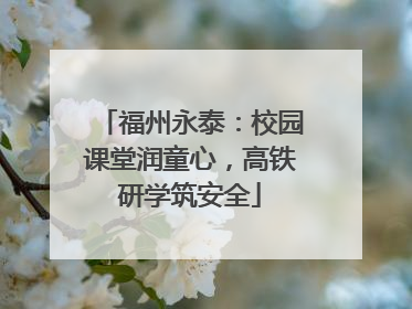 福州永泰：校园课堂润童心，高铁研学筑安全
