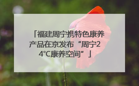 福建周宁携特色康养产品在京发布“周宁24℃康养空间”