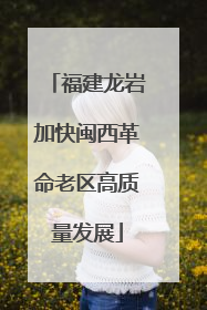 福建龙岩加快闽西革命老区高质量发展