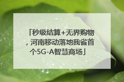 秒级结算+无界购物，河南移动落地我省首个5G-A智慧商场