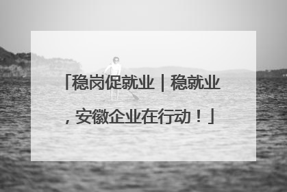 稳岗促就业｜稳就业，安徽企业在行动！