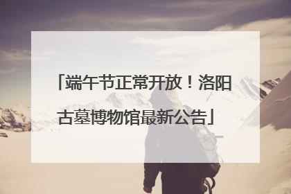 端午节正常开放！洛阳古墓博物馆最新公告