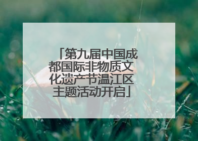 第九届中国成都国际非物质文化遗产节温江区主题活动开启