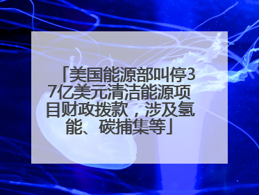 美国能源部叫停37亿美元清洁能源项目财政拨款，涉及氢能、碳捕集等