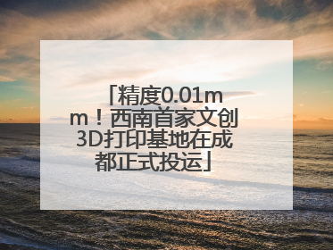 精度0.01mm！西南首家文创3D打印基地在成都正式投运