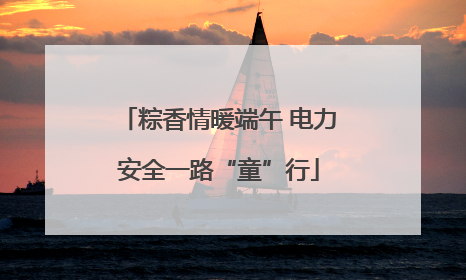 粽香情暖端午 电力安全一路“童”行