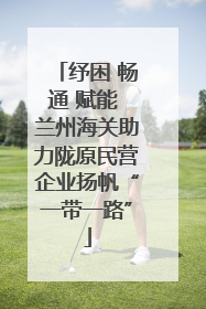 纾困 畅通 赋能 兰州海关助力陇原民营企业扬帆“一带一路”