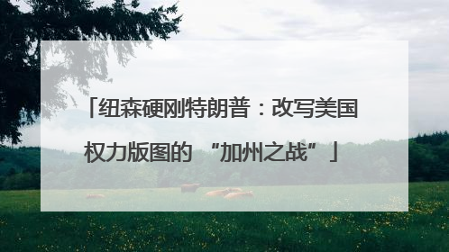 纽森硬刚特朗普：改写美国权力版图的 “加州之战”