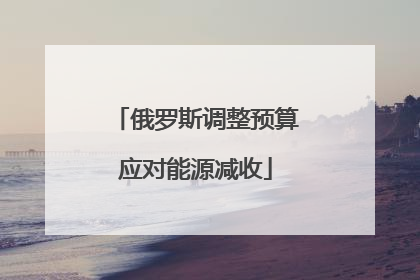俄罗斯调整预算应对能源减收