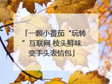 一颗小番茄“玩转”互联网 枝头鲜味变手头表情包