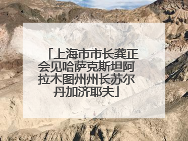 上海市市长龚正会见哈萨克斯坦阿拉木图州州长苏尔丹加济耶夫