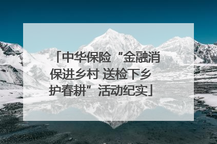 中华保险“金融消保进乡村 送检下乡护春耕”活动纪实