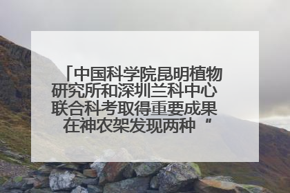 中国科学院昆明植物研究所和深圳兰科中心联合科考取得重要成果 在神农架发现两种“国保”级兰花