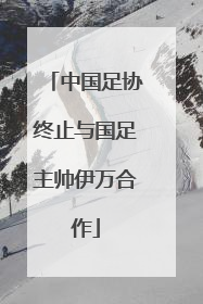 中国足协终止与国足主帅伊万合作