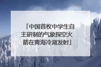 中国首枚中学生自主研制的气象探空火箭在青海冷湖发射