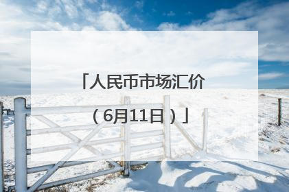 人民币市场汇价（6月11日）