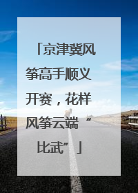 京津冀风筝高手顺义开赛，花样风筝云端“比武”