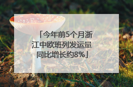 今年前5个月浙江中欧班列发运量同比增长约8%