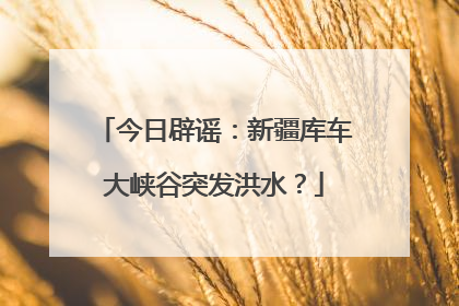 今日辟谣：新疆库车大峡谷突发洪水？