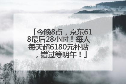 今晚8点，京东618最后28小时！每人每天超6180元补贴，错过等明年！