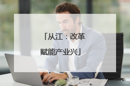 从江：改革赋能产业兴