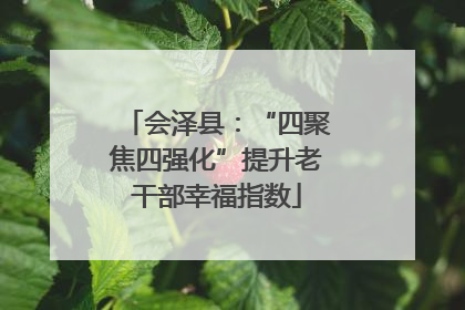 会泽县：“四聚焦四强化”提升老干部幸福指数