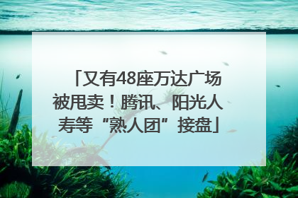 又有48座万达广场被甩卖！腾讯、阳光人寿等“熟人团”接盘